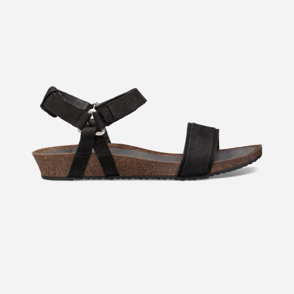 Hungary Teva Mahonia Stitch - Női Wedge Szandál Fekete - 341-ARGCI